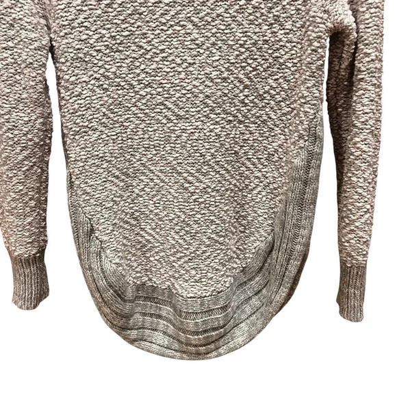 Loft Women's Size S Light Gray Sweater Long Sleeves  Cotton Blend With Some Wool - Picture 5 of 11